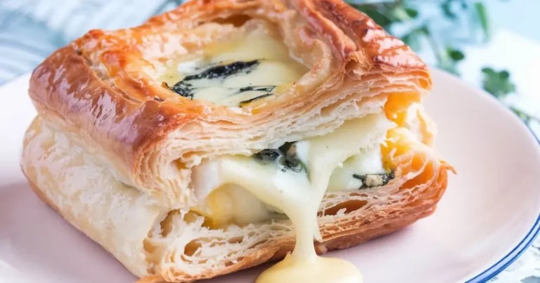 Puff Pastry with Cheese and Garlic Filling